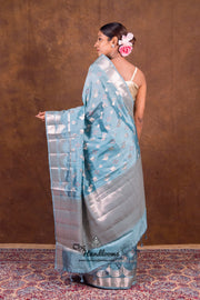 Pure Mango Silk Banarasi Handloom Saree - The Handlooms