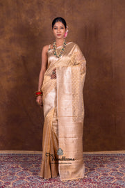 Pure Kora Tissue Handloom Banarasi Saree - The Handlooms