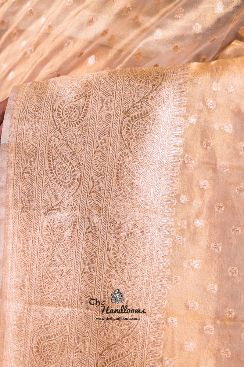 Pure Kora Tissue Handloom Banarasi Saree - The Handlooms