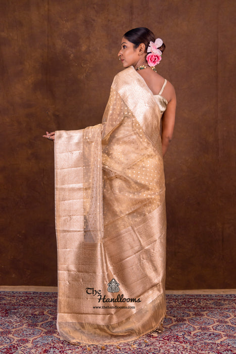 Pure Kora Tissue Handloom Banarasi Saree