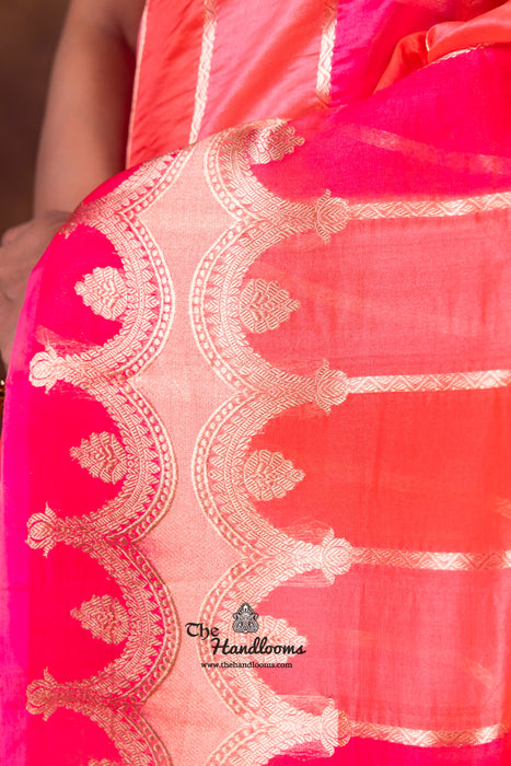 Rangkat Pure Kora Handloom Banarasi Saree