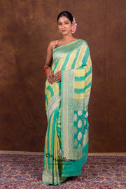 Rangkat Pure Khaddi Georgette Handloom Banarasi Saree - The Handlooms