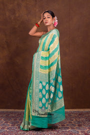 Rangkat Pure Khaddi Georgette Handloom Banarasi Saree - The Handlooms