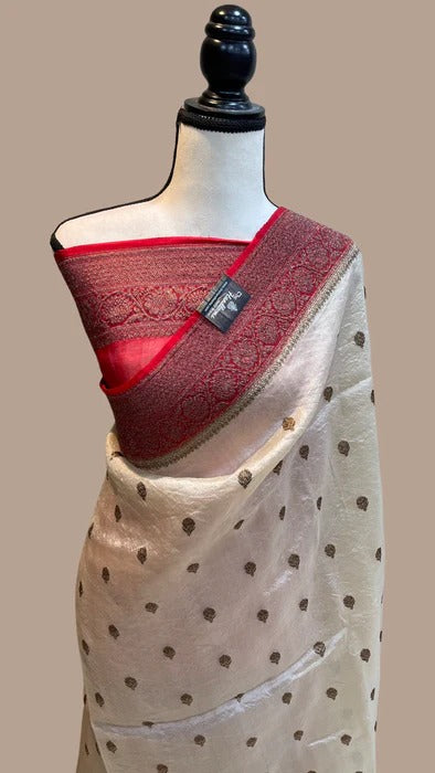Pure Kora Handloom Banarasi Saree - The Handlooms