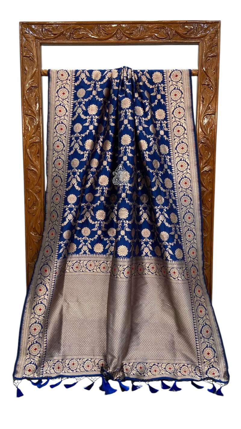 Nita Ambani in Pure Katan Silk Banarasi Handloom Saree - All over Jaal work with Meenakari - The Handlooms