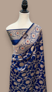 Nita Ambani in Pure Katan Silk Banarasi Handloom Saree - All over Jaal work with Meenakari - The Handlooms