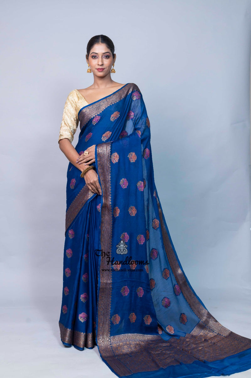 Pure Chiffon Khaddi Banarasi Saree
