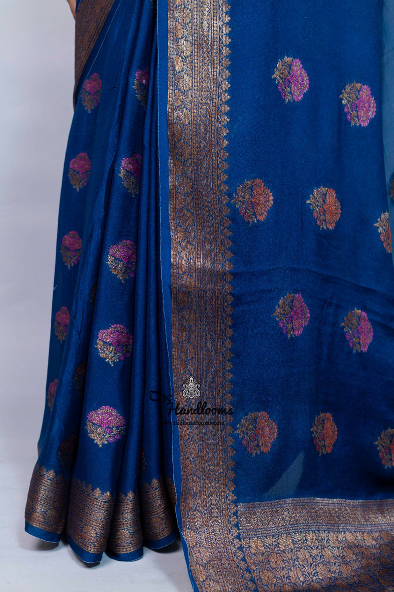 Pure Chiffon Khaddi Banarasi Saree