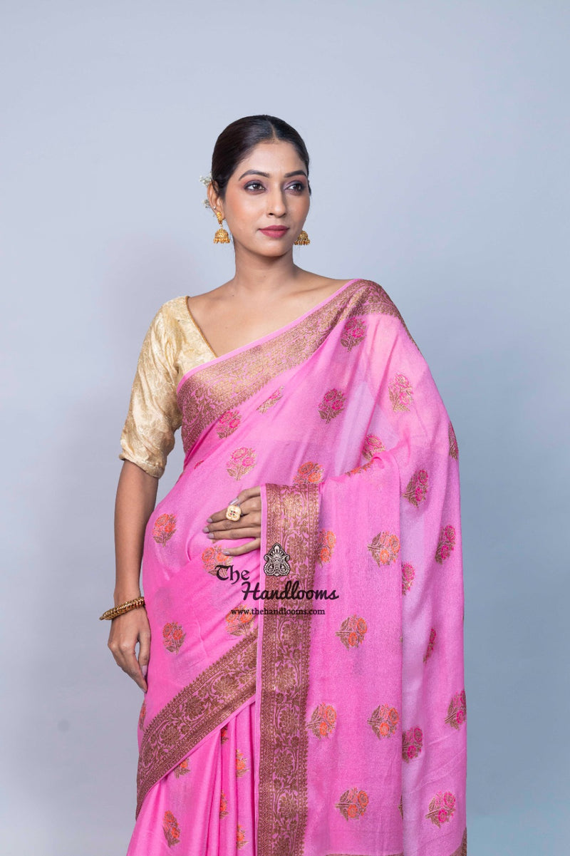 Pure Chiffon Khaddi Banarasi Saree