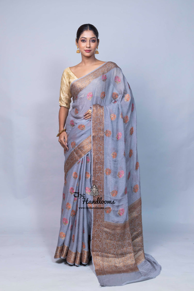 Pure Chiffon Khaddi Banarasi Saree