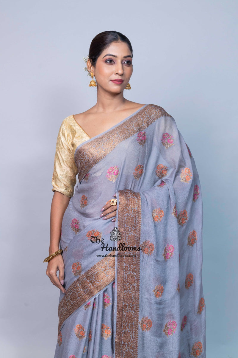 Pure Chiffon Khaddi Banarasi Saree