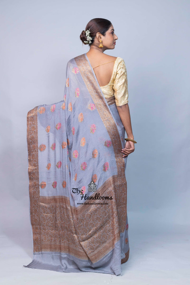 Pure Chiffon Khaddi Banarasi Saree