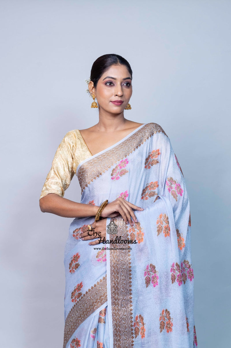 Pure Chiffon Khaddi Banarasi Saree