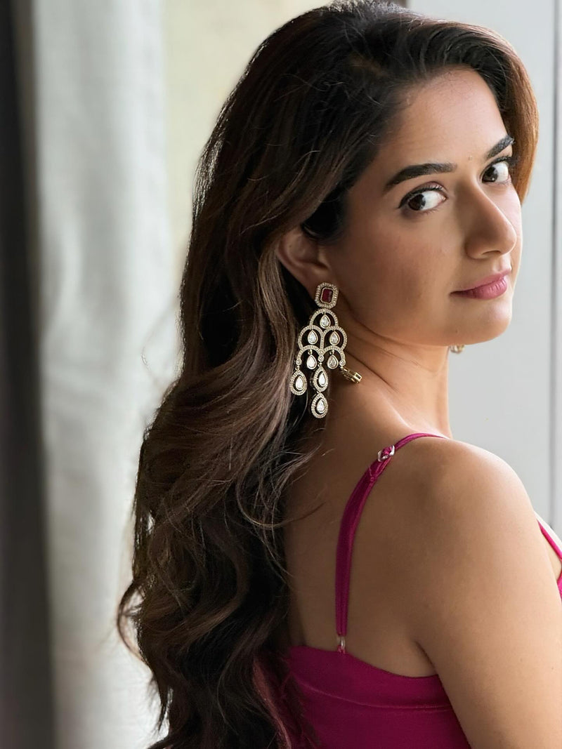 Ashika Ranganath in Pure Georgette Handloom Banarasi Saree - Silver Zari