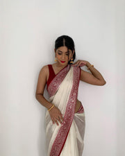 Pure Georgette Handloom Banarasi Saree - The Handlooms