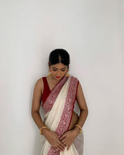 Pure Georgette Handloom Banarasi Saree - The Handlooms