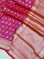 Pure Katan Silk Banarasi Handloom Saree - All over Jaal work - The Handlooms