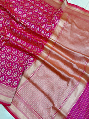 Pure Katan Silk Banarasi Handloom Saree - All over Jaal work - The Handlooms