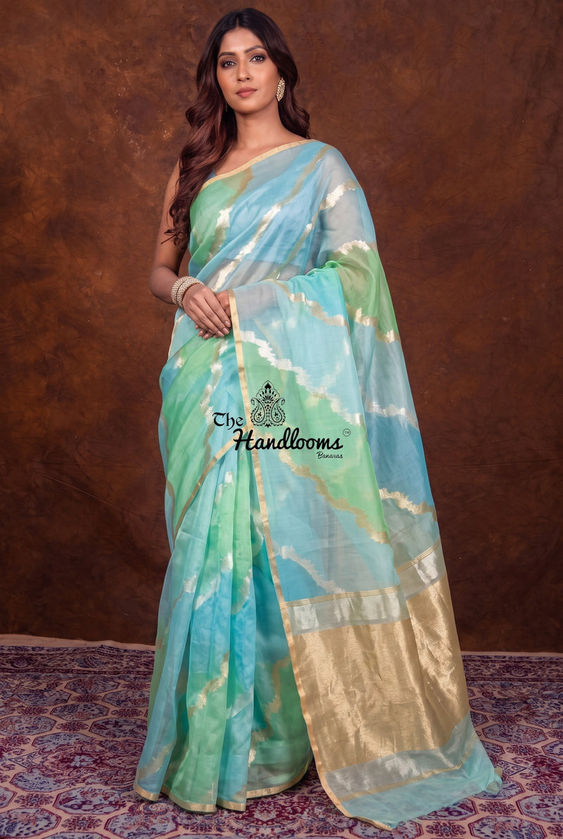 Rangkat Pure Kora Handloom Banarasi Saree