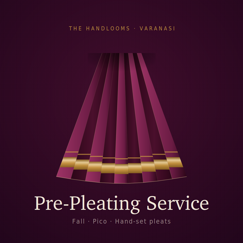 🧵 Saree Pre-Pleating Service (Add-on for Prepaid Orders Only)