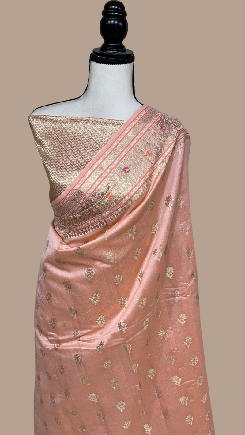 Pure Cotton Banarasi Handloom Saree - The Handlooms