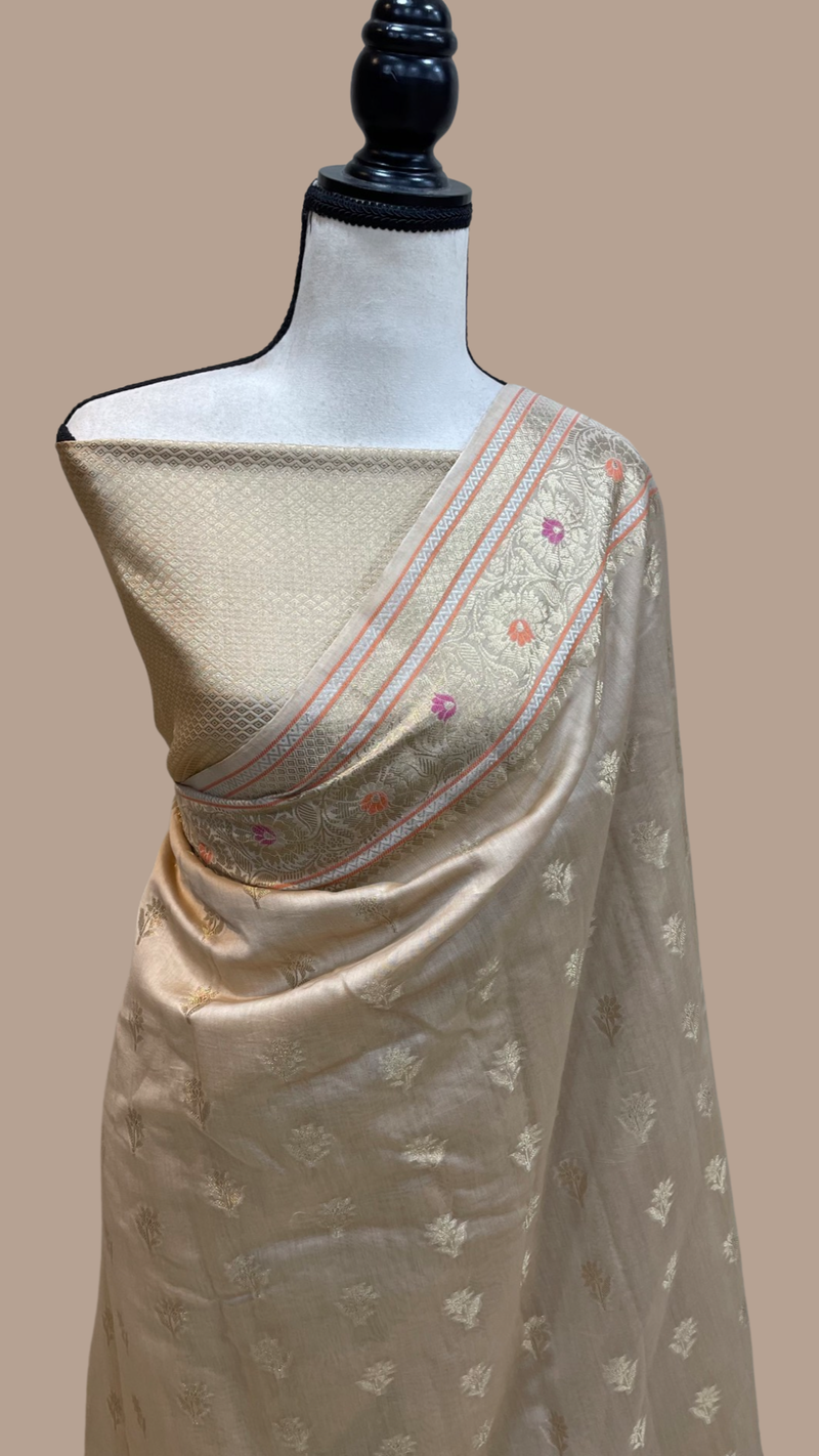 Pure Cotton Banarasi Handloom Saree - The Handlooms