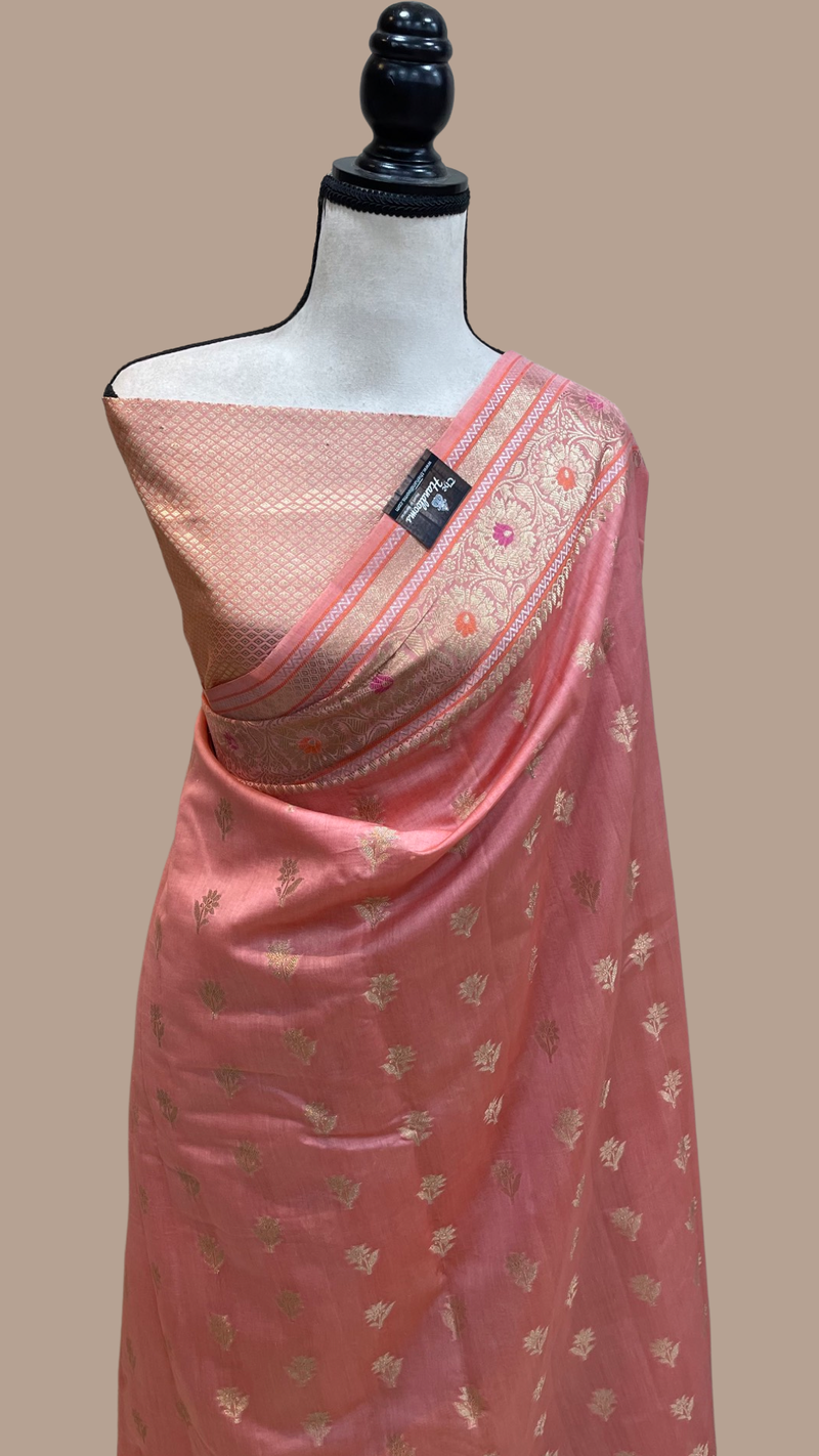 Pure Cotton Banarasi Handloom Saree - The Handlooms