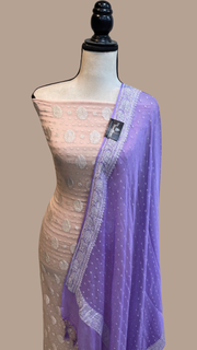 Pure Khaddi Georgette Banarasi Dress material - The Handlooms
