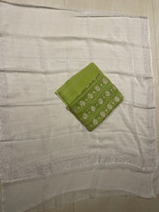 Pure Khaddi Georgette Banarasi Dress material - The Handlooms