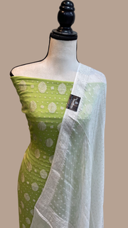 Pure Khaddi Georgette Banarasi Dress material - The Handlooms
