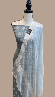 Pure Khaddi Georgette Banarasi Dress material - The Handlooms