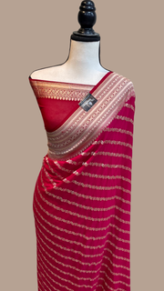Pure Khaddi Georgette Handloom Banarasi Saree - The Handlooms