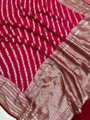 Pure Khaddi Georgette Handloom Banarasi Saree - The Handlooms