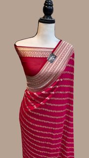 Pure Khaddi Georgette Handloom Banarasi Saree - The Handlooms