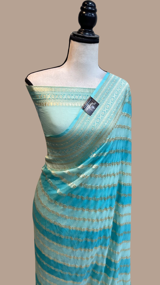 Pure Khaddi Georgette Handloom Banarasi Saree - The Handlooms