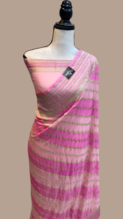 Pure Khaddi Georgette Handloom Banarasi Saree - The Handlooms