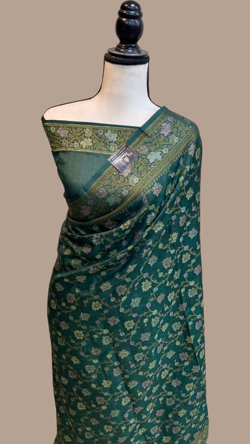 Pure Butter Crepe Banarasi Saree - The Handlooms