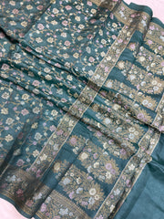 Pure Butter Crepe Banarasi Saree - The Handlooms