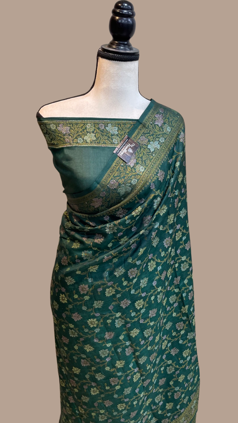Pure Butter Crepe Banarasi Saree - The Handlooms