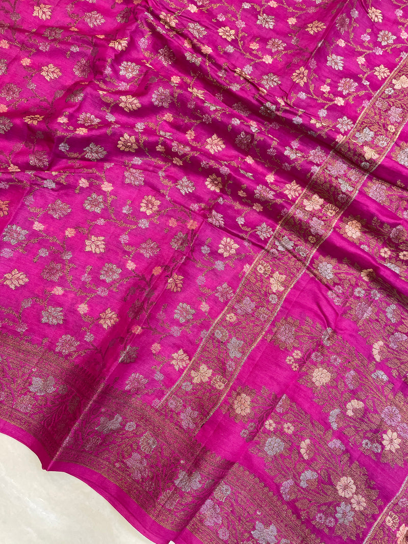Pure Butter Crepe Banarasi Saree - The Handlooms
