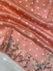 Pure organza Chikankari Handloom Banarasi Saree - The Handlooms