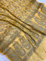 Pure Butter Crepe Banarasi Saree - The Handlooms