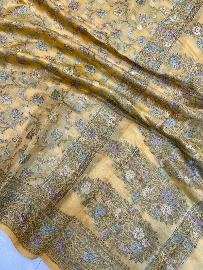 Pure Butter Crepe Banarasi Saree - The Handlooms