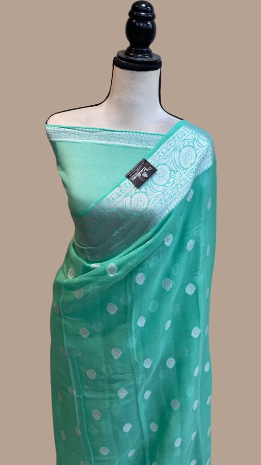 Pure Chiffon Khaddi Banarasi Saree - The Handlooms