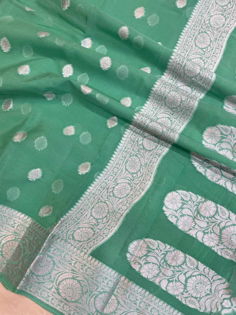 Pure Chiffon Khaddi Banarasi Saree - The Handlooms