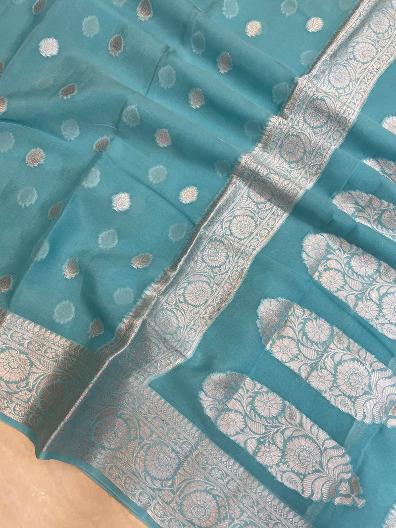 Pure Chiffon Khaddi Banarasi Saree - The Handlooms