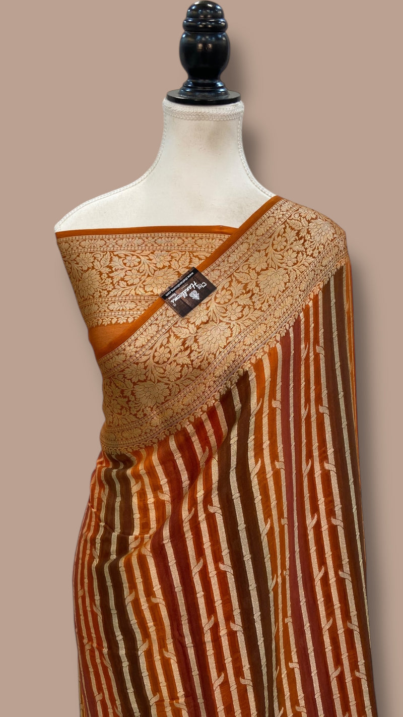 Pure Chiffon Khaddi Banarasi Saree - The Handlooms