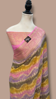Pure Chiffon Khaddi Banarasi Saree - The Handlooms