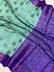 Pure Chiniya Silk Handloom Banarasi Saree - The Handlooms