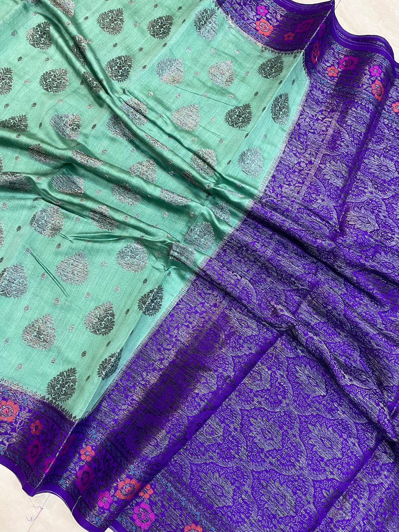 Pure Chiniya Silk Handloom Banarasi Saree - The Handlooms